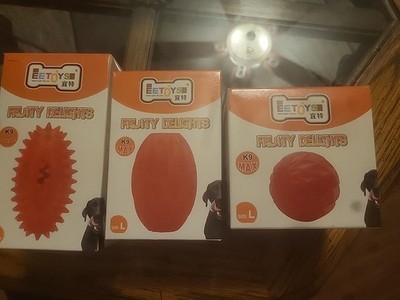 Set of 3 Dog EEToys K9 Max Dog Chew  Fruity delights  Size L