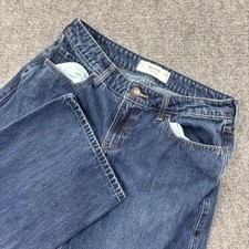 Hollister Low-Rise Baggy Jeans 6R W28 Blue Dark Wash Denim Women
