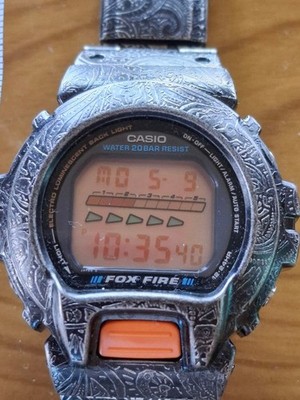 Casio FOX FIRE Digital Watch 20BAR Water Resistant Timepiece Silver Finish