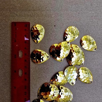 25ct #4 Premium Gold Hammered Colorado Blades For Fishing Lures
