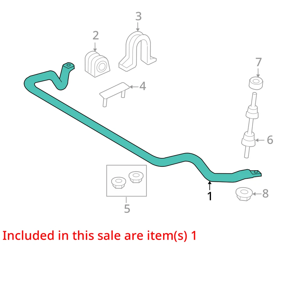 2006 Ford F150 4X2 Front Stabilizer Bar OEM 153K Miles - LKQ382314578 - Image 4 of 4