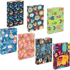 7 Pack Stretchable Book Covers, Jumbo Book Sleeves for Textbook Hardcover Books 