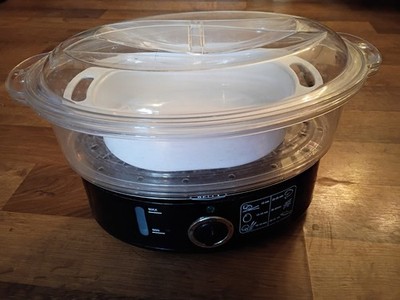 Bella Two Tier Food Steamer 7.4 Quart  2 Stackable Steaming Containers Used G.C.