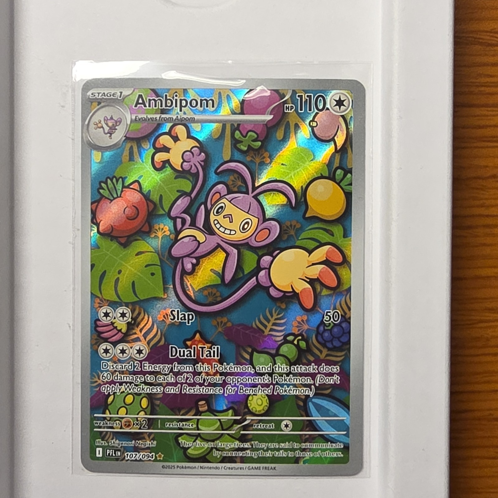 The Pokémon Company Ambipom 107/094 Me02 Phantasmal Flames Illus Rare Holo