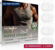 Nipple Covers Men,100Pcs 50 Pairs Anti-Chafing Nipple Covers for Men, No-Show