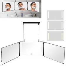 360-Grad-Spiegel LED 3 Wege Spiegel Faltbarer Kosmetikspiegel mit Halterungen DE