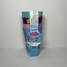 Jumping Beans Disney Princess Plastic Cups Set Of 4 Kohls Exclusive BPA Free NEW
