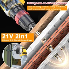 ˜21V 2in1 Lithium perceuse tournevis électrique Outil de puissance multifonction Haute