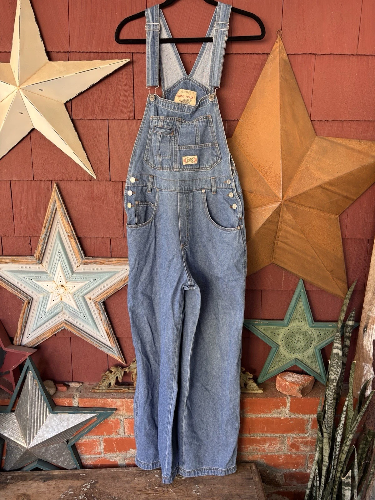 Y2K Retro Lana Roux Denim Baggy Wide Straight Bib Overalls Women Size L
Opens in a new window or tab