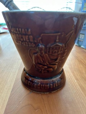 Vintage Ceramic Advertising Schering  William Procter Rx Mortar & Pestle