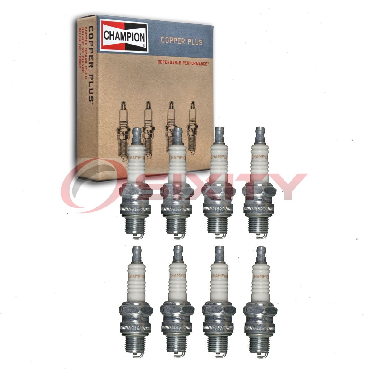 8 pc Champion Copper Plus 811 Spark Plugs for W6BP W6AS W6AC W24FU W24FSZU df