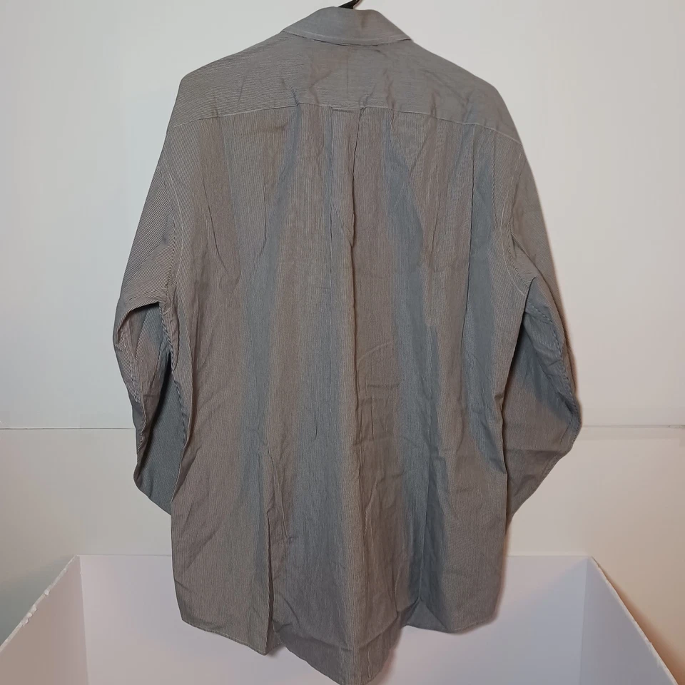 Camisa de vestir Y2K Tommy Hilfiger con escudo dorado plateado pata de gallo para hombre talla XL 16-33 Foto 3 de 4