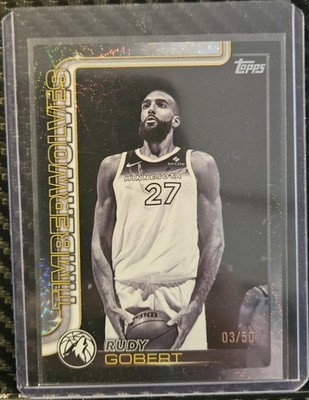 2025-26 Topps #111 Rudy Gobert Blackout Target Black Friday Flash Drop #/50