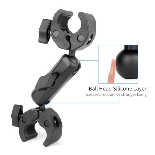  Double Super Clamp Camera Mount, Umbrella Clamp for Chair, Desk, Stroller, 