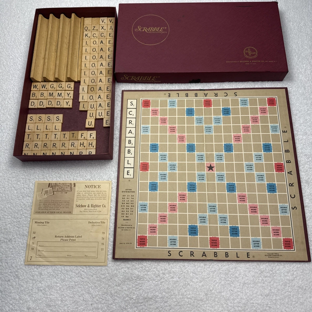Scrabble Classic Edición Retro 1950 – Tablero De Madera Y Fichas De Madera, Para 2-4 Jugadores, +10 Años