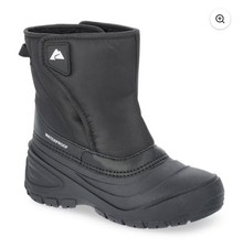 Ozark Trail Waterproof Synthetic Snow Boots Black Unisex Kids Size 6 Drawstring
