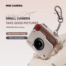 2025 New Thumb Pocket CCD Digital Camera HD Retro Mini Camera Portable Keychain