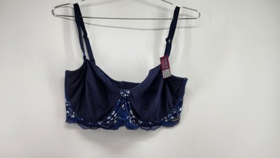 Adore Me Womens 34DDD Blue Missy Unlined Demi Bra Underwire NWT