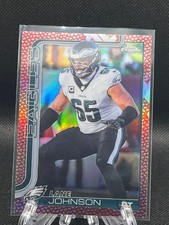 2025 Topps Chrome Football Lane Johnson Leather Football #246 Eagles
