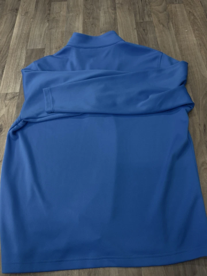 Walter Hagen 1/4 拉链高尔夫套衫 XL 男式皇家蓝色带白色 — 第 2/4 张图片