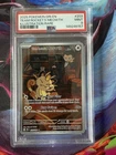2025 POKEMON DESTINED RIVALS ILLUSTRATION RARE #203 TEAM ROCKET'S MEOWTH PSA 9