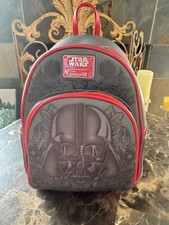NWT DISNEY LOUNGEFLY STAR WARS DARTH VADER TOOLED MINI BACKPACK