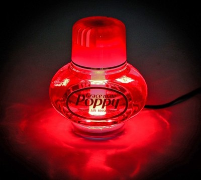 Original Poppy Lufterfrischer Duft Cattleya rote LED Beleuchtung 24V LKW PKW