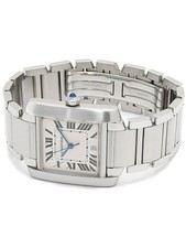 Cartier Tank Francaises LM W51002Q3 H33xW28mm White Dial Stainless Steel #T227 2