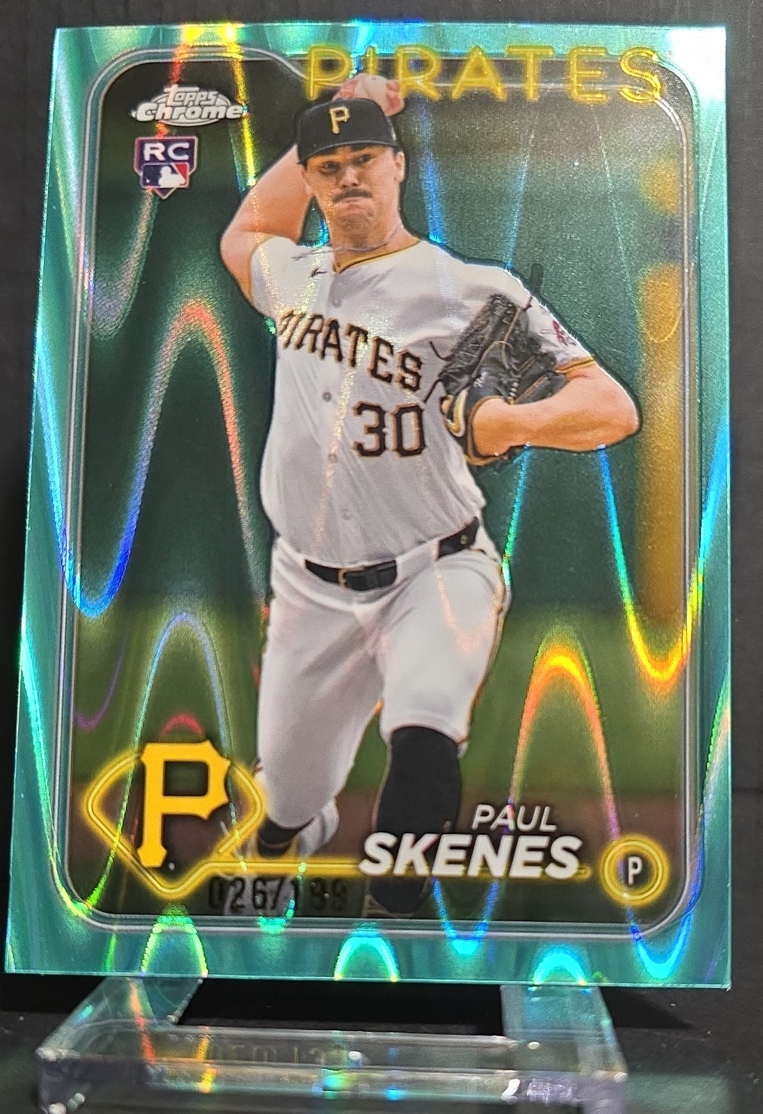 2024 Topps Chrome Update - Paul Skenes #USC88 Aqua Raywave Refractor /199 (RC)