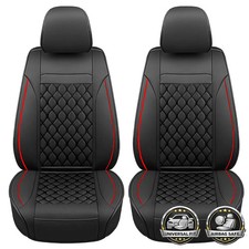 FOR TOYOTA CELICA COROLLA - PREMIUM FAUX LEATHER FRONT SEAT COVERS RED CAR VAN