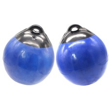 2 Blue Inflatable Boat Fender Balls A29 13.8" H PVC Dock Mooring Buoys