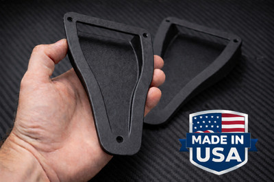 Universal NACA Duct Air Scoop Inlet Flat Mount Undertray Diffuser Hood Panel 2pc