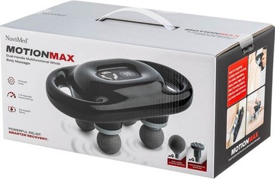 NuvoMed Motion Max Body Massager Dual Handle Muscle Massage Gun NEW