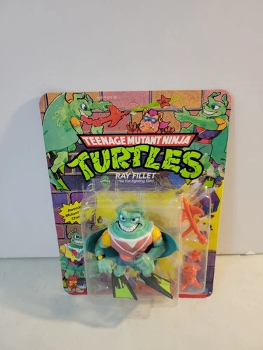 Playmates TMNT Color Change Ray Fillet 1990 MOC NEW Sealed Unpunched