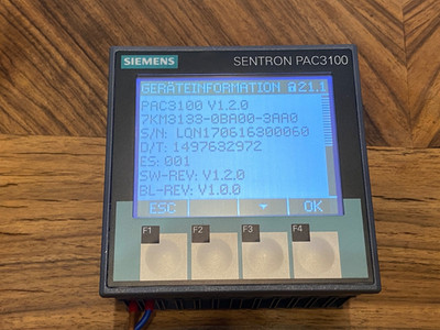 Siemens Sentron PAC3100   Energiezähler / Power Meter   voll funktionsfähig
