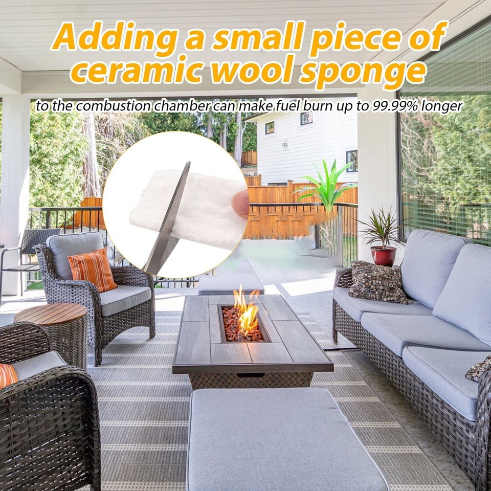 24pcs Table Top Firepit Ceramic Wool Replacement Parts, for Indoor Fire