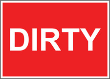 DIRTY | Laminated Vinyl Decal Sticker Label