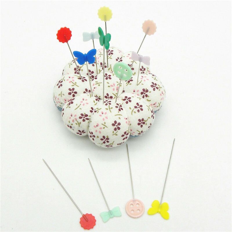 100pcs Flower Head Pins Flat Head Pins for Dressmaking Sewing Quilting