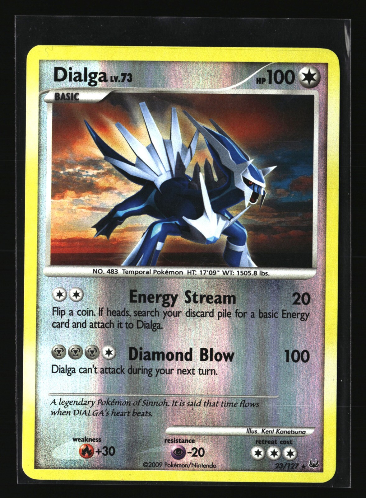 Pokemon DIALGA 23/127 Reverse Holo Rare (2009 Platinum) LP/Light Play