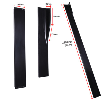 86.6'' /2.2M Side Skirt Extension Rocker Panel Lip For Renault