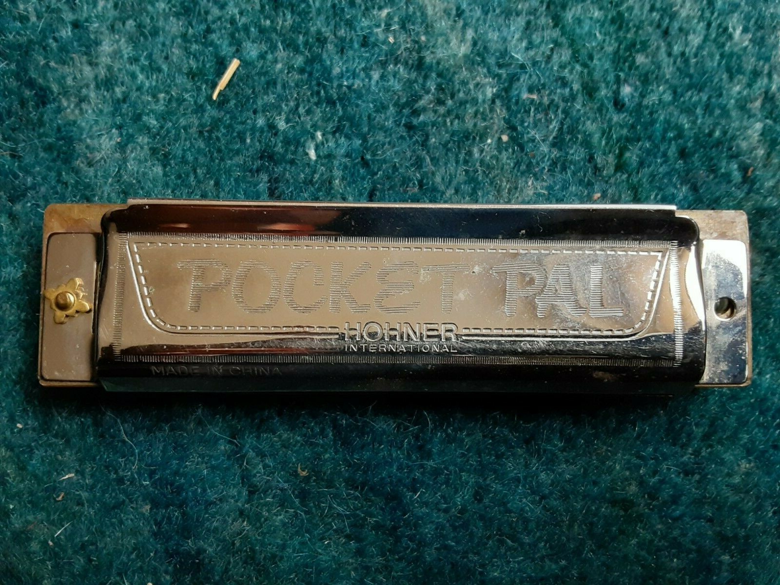 Vintage Hohner chromatic Pocket Pal harmonica old but clean good