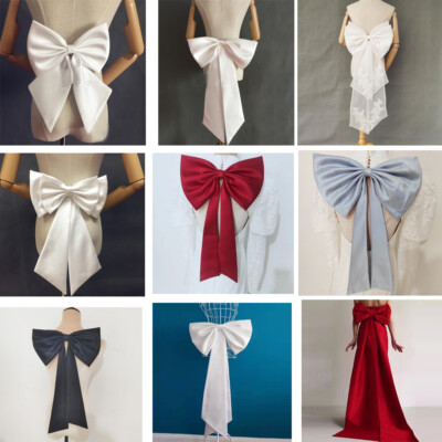 satin ribbon for dress Amazon.com: 59" Long Bow for Wedding Dress Decoration Detachable Satin Bowknot White Black (Black-2 Layers Bow) : Clothing, Shoes & Jewelry