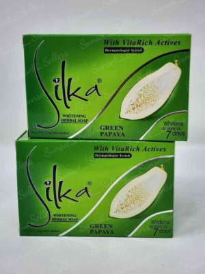 Silka Whitening Herbal Green Papaya Soap with VitaRich Actives