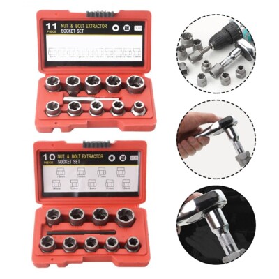 Advanced 1011pcs 12 Broken Bolt Extractor Socket Set for Stripped Screws
