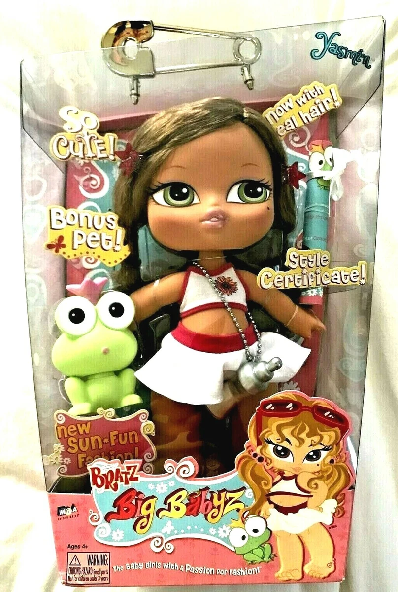 2004 BIG BABYZ BRATZ Yasmin Doll + Frog w/Real Hair MGA