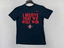 Nike Shirt Mens Medium Black Red I Believe That We Will Win Short Sleeve
