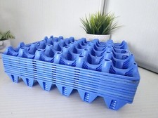 10 x Plastic Cell EGG STORAGE TRAY for 30 EGGS blue FREEPOST 