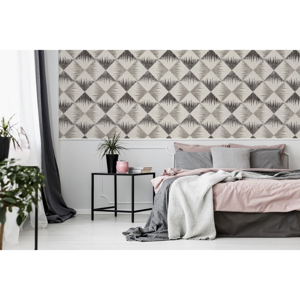Arthouse Aztec Geometric Mono NonWoven Wallpaper Black eBay