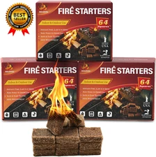 Fire Starter Squares 192 Natural & Odourless Firestarters Cubes for Campfire