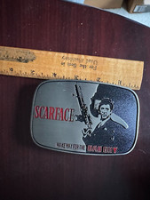 1983 film Tony Montana Al Pacino Nostalgia Fandom "Scarface" Belt Buckle 5"L